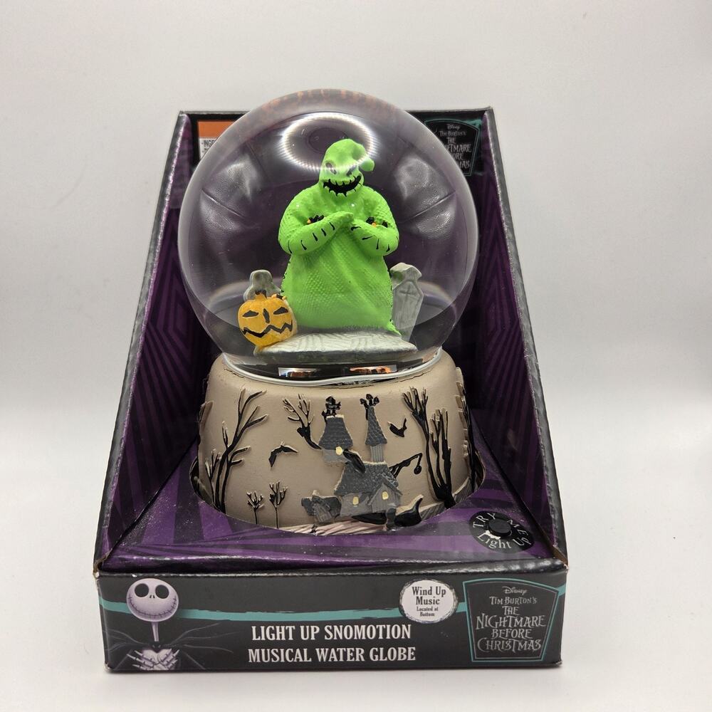 NIGHTMARE BEFORE CHRISTMAS OOGIE BOOGIE HALLOWEEN LIGHT UP‎ Musical Water Globe